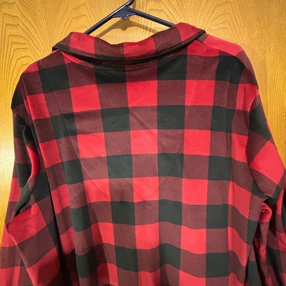Joyspun Buffalo Plaid Red and Black Velvet Soft Flannel Pajamas 2X - Picture 2 of 10